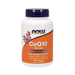  Now Foods CoQ10 60 Mg with Omega-3 120 Soft Gels 