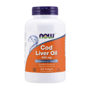  Now Foods Cod Liver Oil 650 Mg 250 Soft Gels 