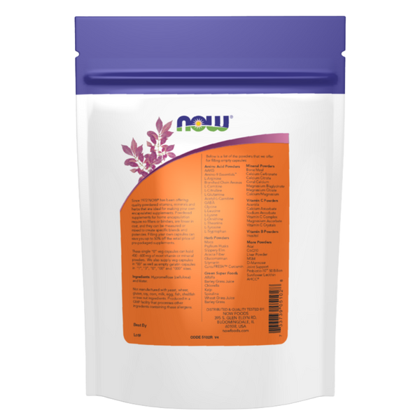 Now Foods Empty Vegetable Capsules '0' Empty 300 Capsules
