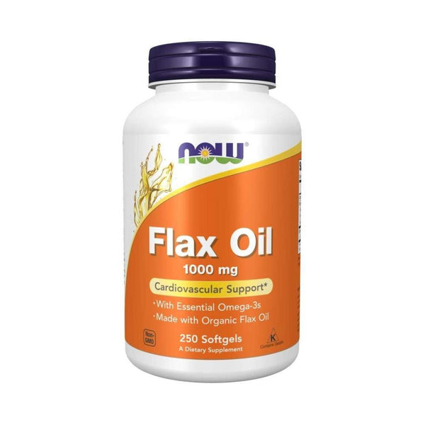  Now Foods Flax Oil Organic 1000 Mg 250 Soft Gels 