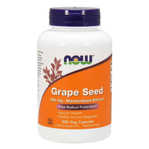  Now Foods Grape Seed 100 Mg 200 Vegetable Capsules 