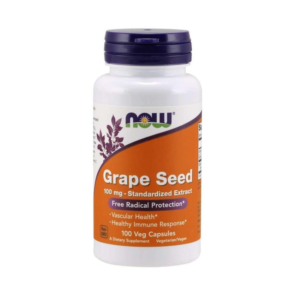  Now Foods Grape Seed 100 Vegetable Capsules 