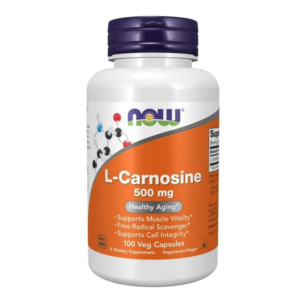  Now Foods Carnosine 500mg 100 Vege Capsules 