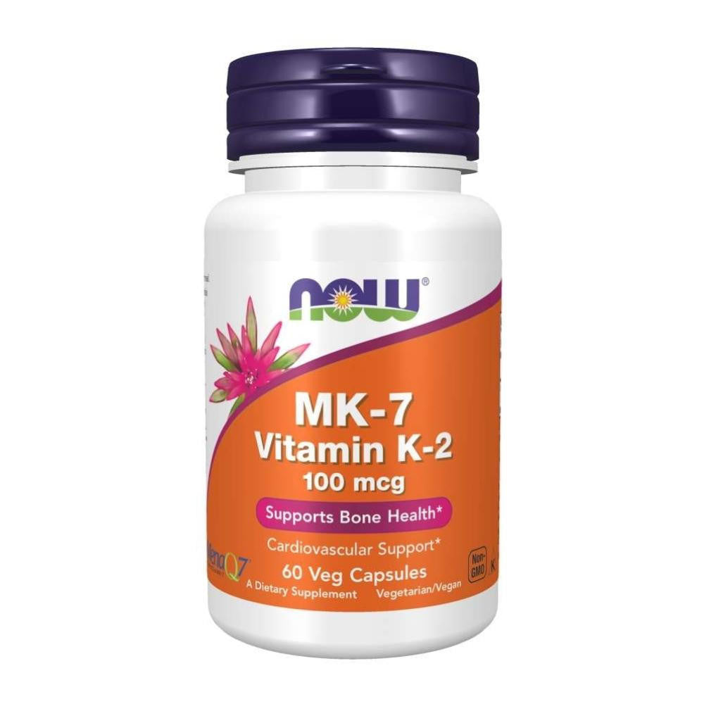  Now Foods Vitamin K-2 (MK7) 100 Mcg 60 Vegetable Capsules 
