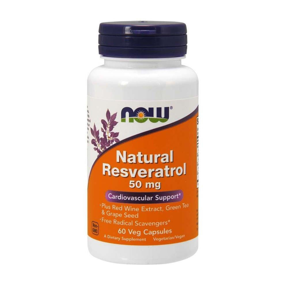  Now Foods Natural Resveratrol 50 Mg 60 Vegetable Capsules 