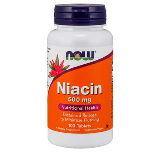  Now Foods NIACIN 500mg 100 Capsules 
