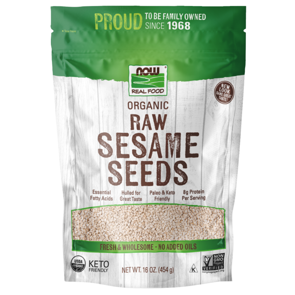 Now Foods Organic Raw Sesame Seeds 16oz