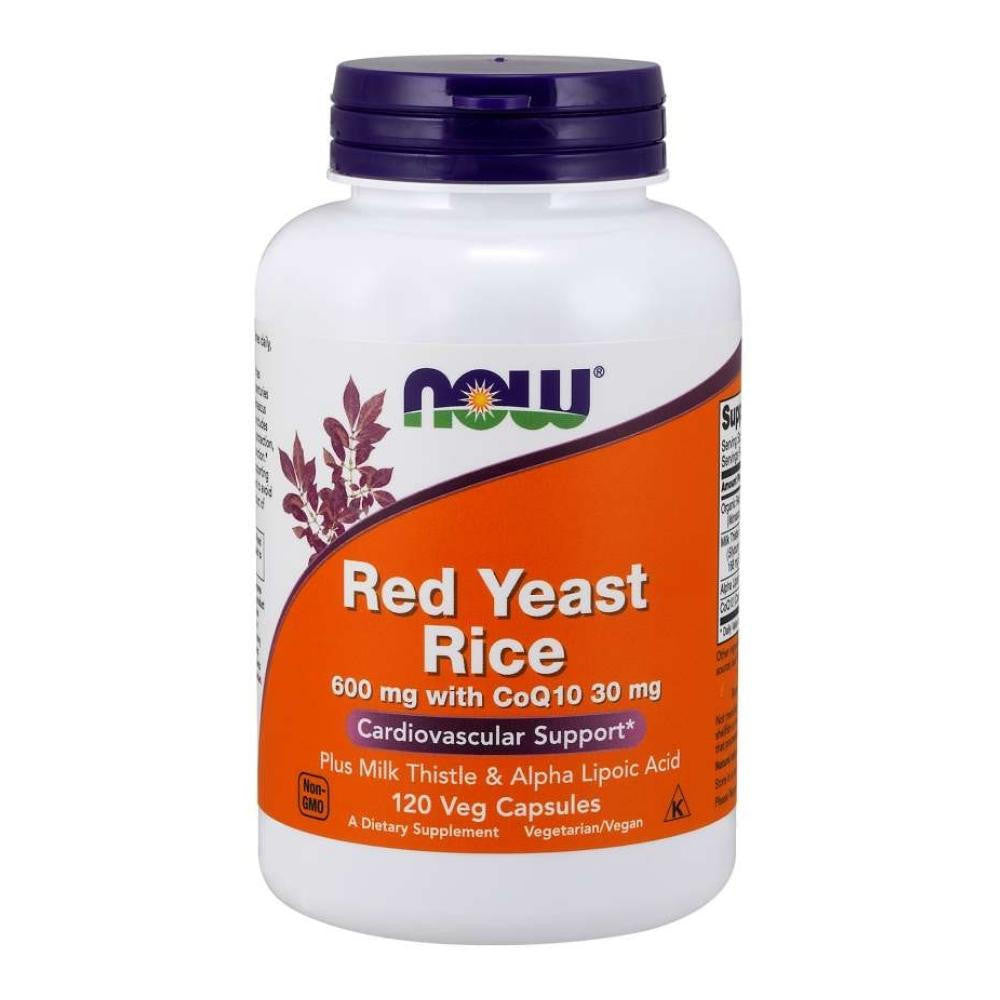  Now Foods Red Yeast Rice 600mg & CoQ10 30mg  120 Vegetable Capsules 