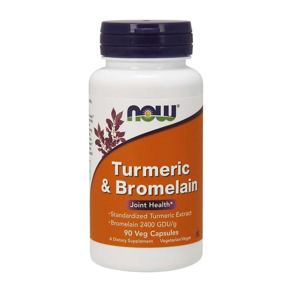  Now Foods Turmeric & Bromelain 90 Vegetable Capsules 