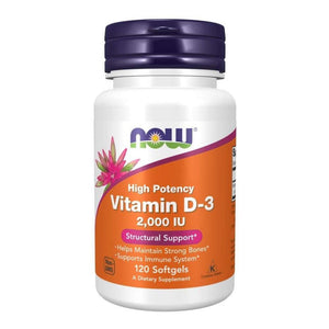  Now Foods Vitamin D-3 2000 IU 120 Softgels 