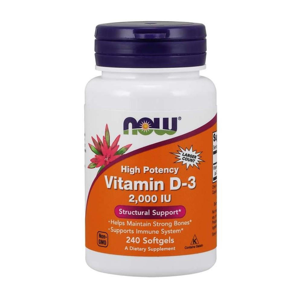  Now Foods Vit D-3 2000IU 240 Softgels 
