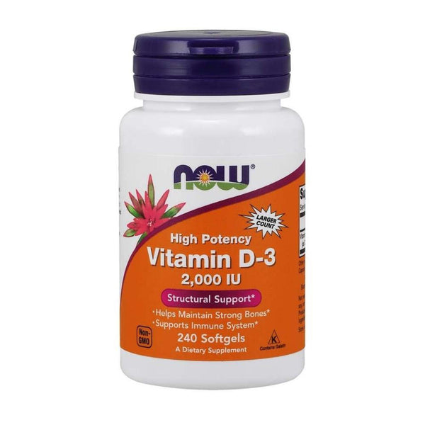  Now Foods Vit D-3 2000IU 240 Softgels 