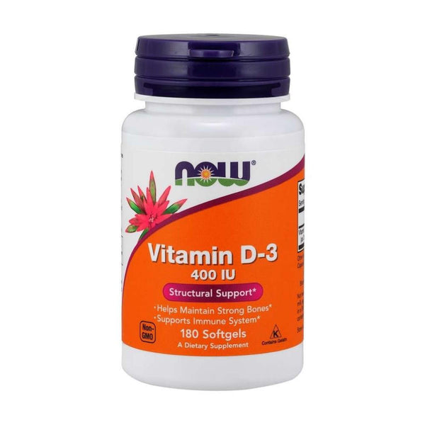  Now Foods Vit D-400 IU 180 Softgels 