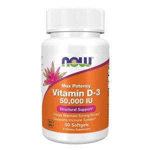  Now Foods Vitamin D3 50,000 IU 50 Soft Gels 