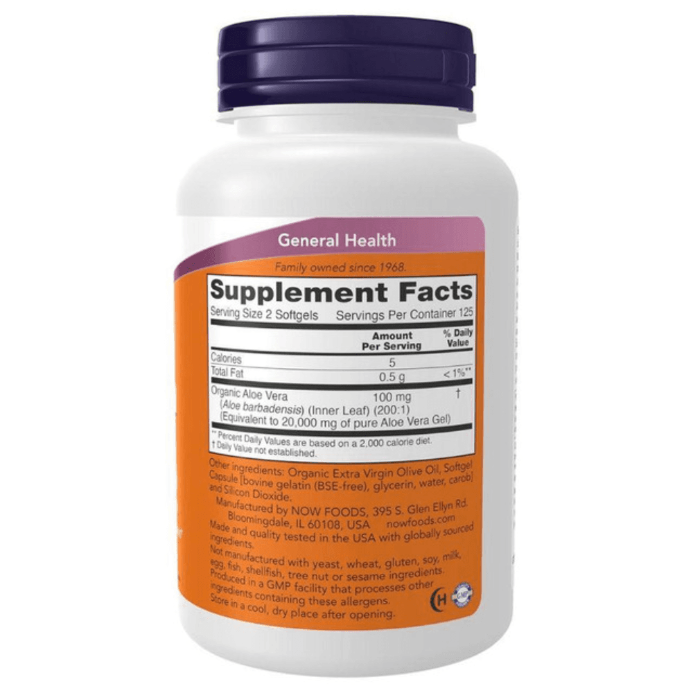 Now Foods NF Aloe Vera Gels 250 Softgels 