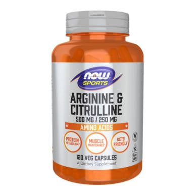  Now Foods Arginine 500 Mg Citrulline 250 Mg 120 Capsules 