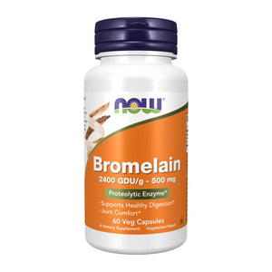  Now Foods Bromelain 500 Mg / 2400 Gdu 60 Vegetable Capsules 