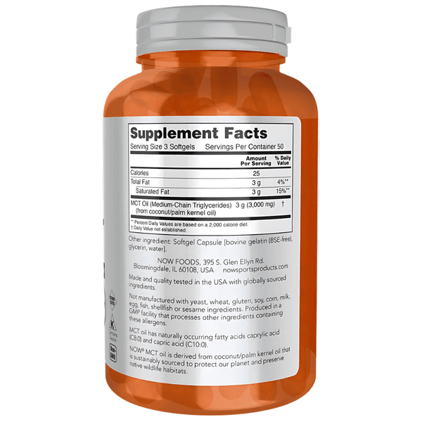  Now Foods MCT Oil 1000mg 150 Soft Gels 
