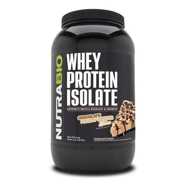  NutraBio 100% Whey Protein Isolate 2lb 