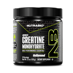 NUTRABIO Creatine Monohydrate supplement container on a white background