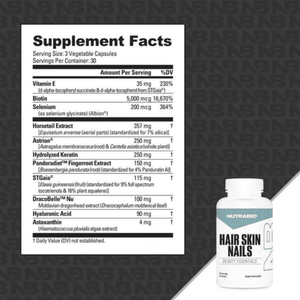 NutraBio Nutrabio Hair Skin Nails 90 Capsules 
