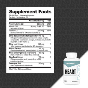 NutraBio Nutrabio Heart 90 Capsules 
