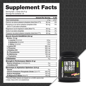 NutraBio Nutrabio Intra Blast 30 Servings 