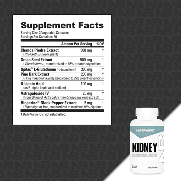 NutraBio Nutrabio Kidney 90 Capsules 