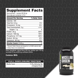 NutraBio Nutrabio Micellar Casein Protein 2lbs 