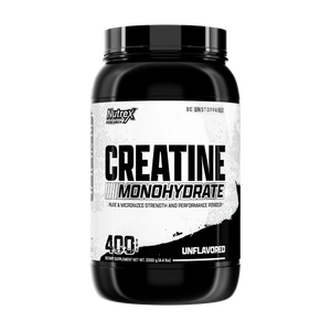 Nutrex Creatine Monohydrate supplement container on a white background