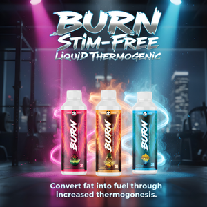 Panda Supps Burn Stim Free all 3 flavors in a gym background.