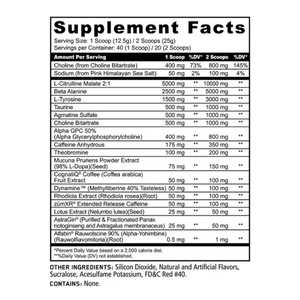 Panda Supps Rampage Chaos Limited Edition Pre Workout 20/40 Servings