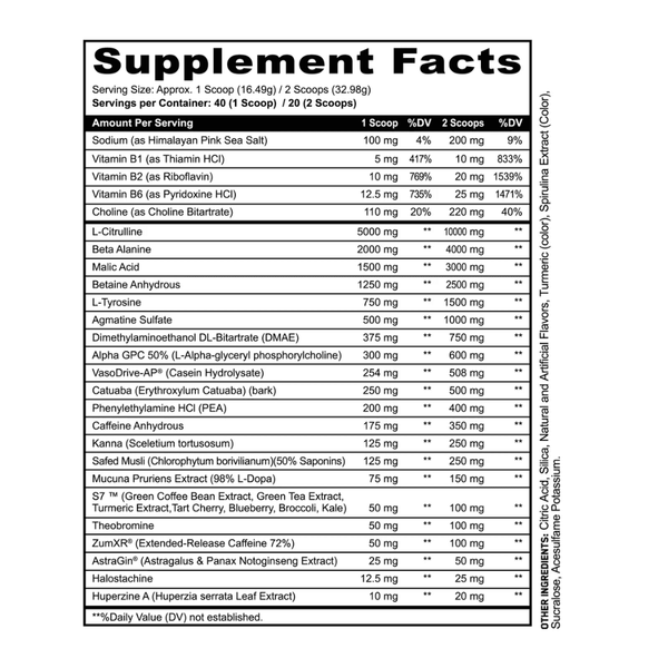  Panda Supps X Black Magic Savage Preworkout 20/40 Servings 