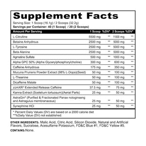 Panda Supps Panda X V1 Nutra Pandamus Preworkout 40 Servings 