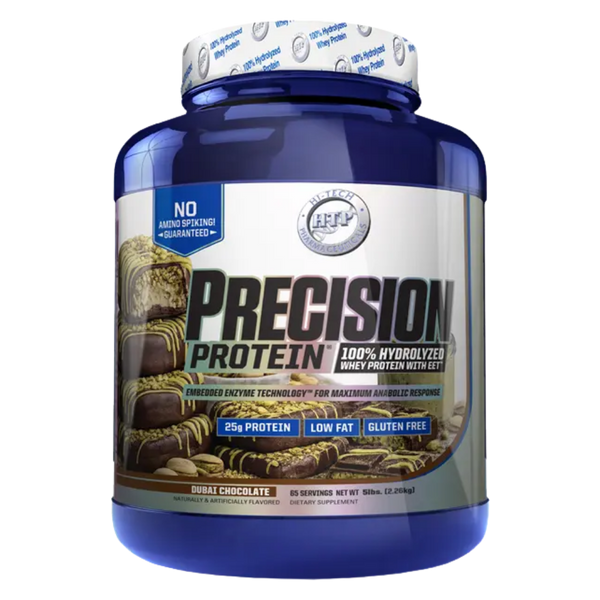 Hi-Tech Pharmaceuticals Precision Protein 5lbs of the Dubai Chocolate Flavor