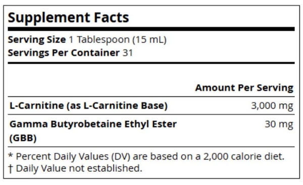 Psycho Pharma Carnitine Shred 3000 supplement facts on a white background