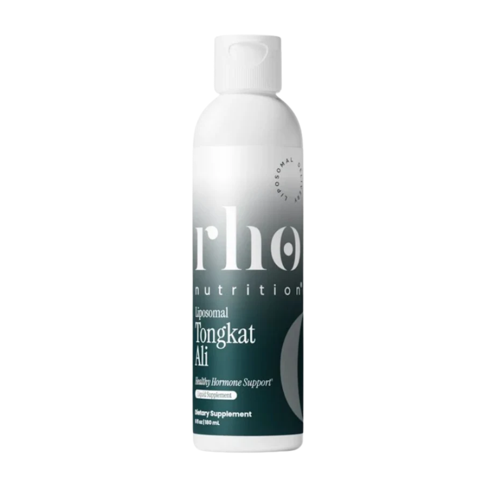RHO Nutrition Liposomal Liquid Tongkat Ali bottle on a white background
