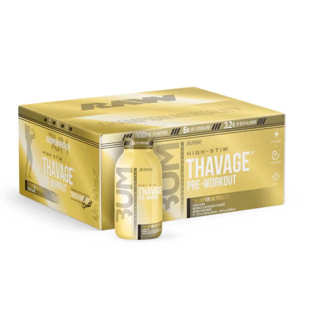 Raw CBUM Thavage Ready To Drink (RTD) Preworkout 12 Case 