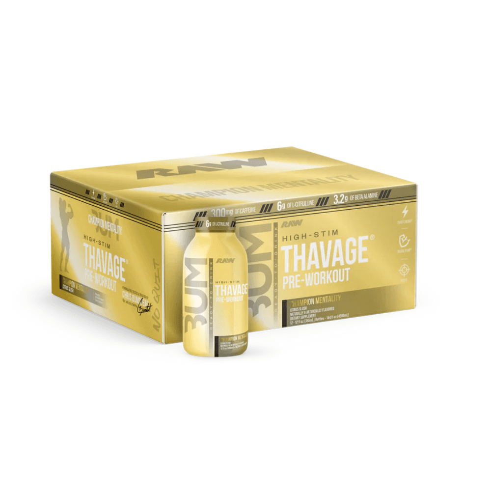  Raw CBUM Thavage Ready To Drink (RTD) Preworkout 12 Case 