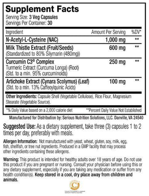  Serious Nutrition Solutions Liver Assist XT 90 Capsules 
