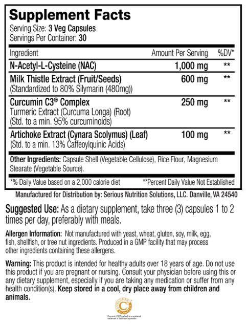  Serious Nutrition Solutions Liver Assist XT 90 Capsules 