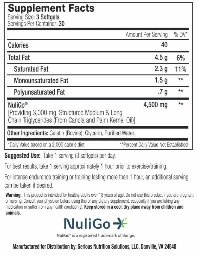 Serious Nutrition Solutions SNS Nuligo XT 90 Soft Gels 