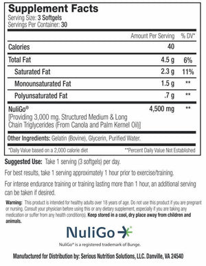 Serious Nutrition Solutions SNS Nuligo XT 90 Soft Gels 