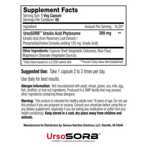 Serious Nutrition Solutions SNS Ursa-Bolic 60 Capsules 
