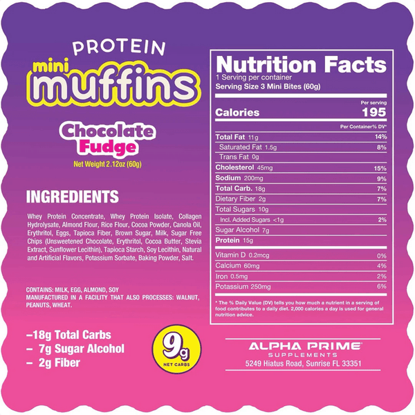 AP Sports Regimen AP Prime Bites Mini Muffins 12 Box 