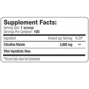  Serious Nutrition Solutions Citrulline Malate 100 Servings 
