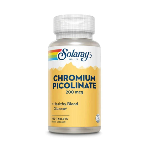  Solaray Chromium Picolinate 200mcg 100 Tablets 