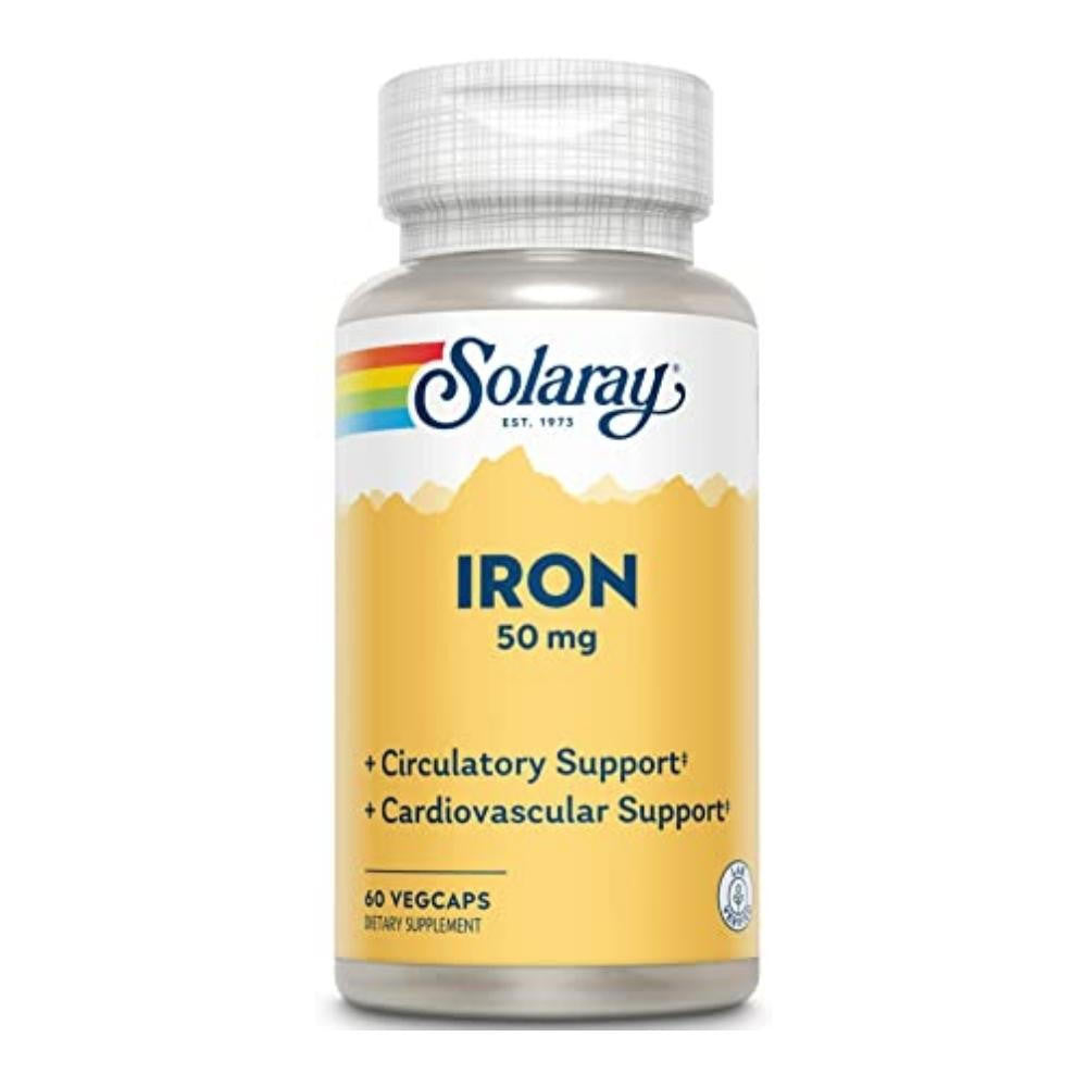 Solaray Iron 50mg 60 Capsules 