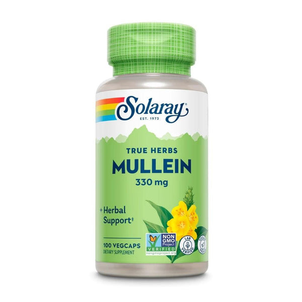  Solaray MULLEIN LEAVES 330mg 100 Capsules 