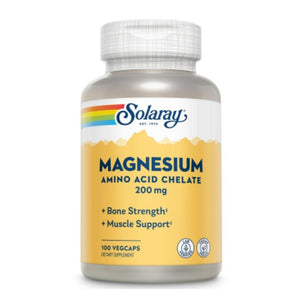 Solaray Magnesium Amino Acid Chelate 200mg 100 Capsules 
